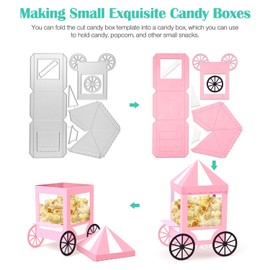 Metal Corner Lace Cutting Dies, Cuts Flowers Cutting Dies Metal Stencil, Metal Cutting Die Cuts for DIY Crafts, Embossing Card Making, Decorative Paper Dies (Candy Box)