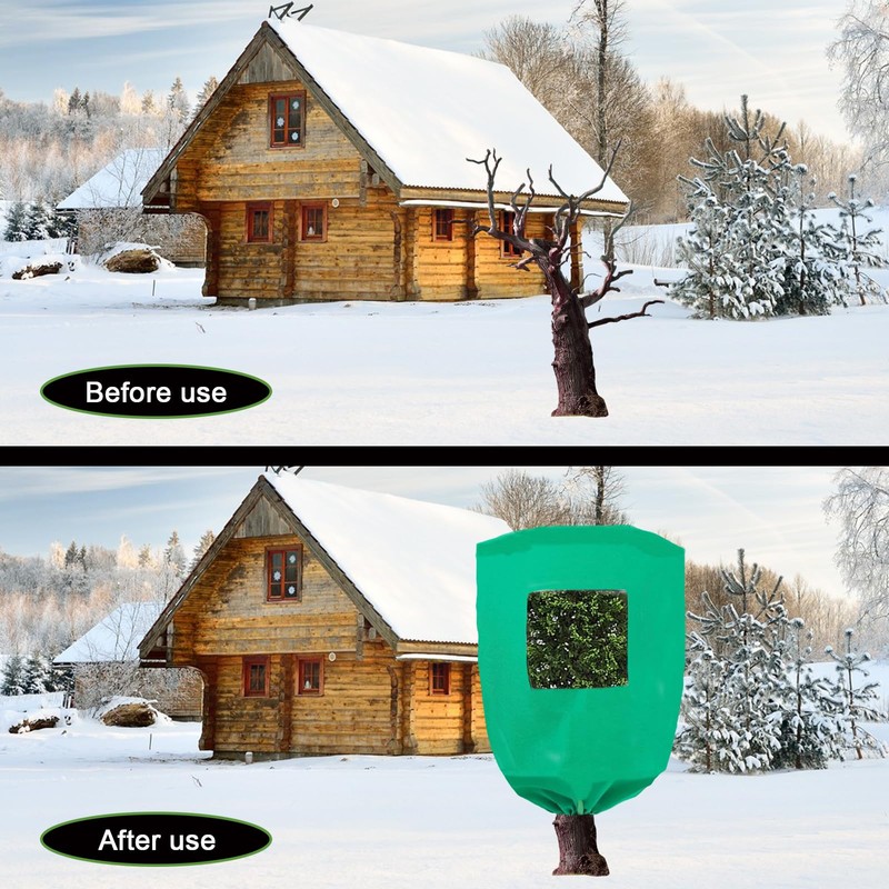 Plant Frost Protection Covers with Viewing Window, 31.5" x 47.2",