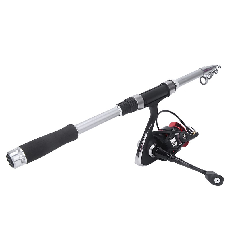 Portable Fishing Pole Set Telescopic Fishing Rod Reel Combos Kit