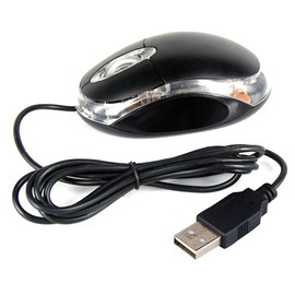 Accessotech USB Optical Scroll Wheel Mouse for PC Laptop Mice Black Windows XP Vista 7 Mac