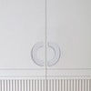 Geesatis 2 Pcs Semicircle Cabinet Handles Wardrobe Drawer Nickel Brushed