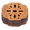 6PCS Bamboo Coaster Teacup Mat AntiScald Heat Insulation Pad Tea