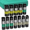 KIRXST 12-Piece 3/8-Inch Drive SAE Impact Deep Socket Set, 5/16