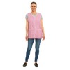 Ladies Gingham Buttons Through Design Piping Tabard Apron Overalls Front