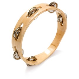 Percussion Plus PP875 Headless Tambourine, Brown, Silver, 8 inch