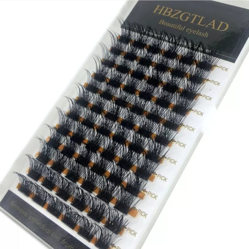 72 Cluster Lashes Natural Soft Ribbon Eyelashes Extension Fluffy Wispy