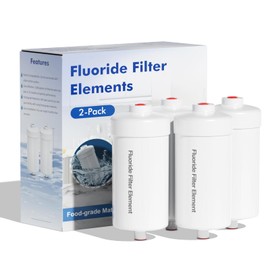 Purewell FL-2 5-Stage Fluoride Purification Elements, Replacement for Berkey® PF-2® Fluoride Filters, Berkey® and Purewell Gravity Filtration System,Natural filter material (White, 4 Pack, K Series)