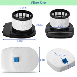 IX140 IX141 IX142 Filters, Lichelete IX141 Filters for Shark Rocket Pet Pro IZ140 IZ140C IZ141C IZ142 UZ145 Stick Vacuums, Part 616FJ140 and 617FJ140, 2 Pack Filter, 4 Pack Foam and Flet Filter Kit