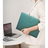 Mymazn Document Folder A4 PU Leather Clipboard A4 with Clamp