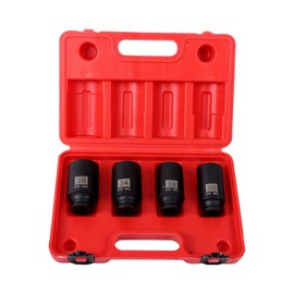 labwork 4Pcs 1/2 inch Drive Deep Spindle Axle Nut Socket Set 12 Point for Disassembling and Installing The Shaft Nut 30mm 32mm 34mm 36mm
