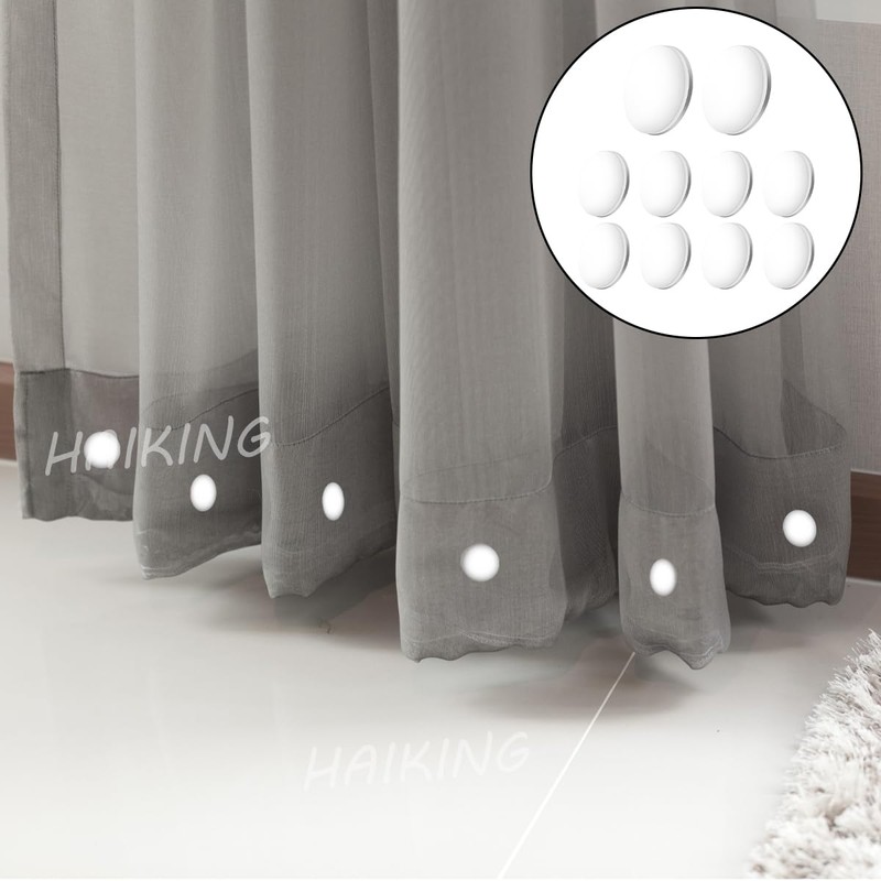 HAIKING Shower Curtain Magnets, 10 PCS White Round Plastic Covered