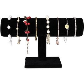 RJ Displays- Black Velvet T -Bar Bracelet Display Retail Boutique Store Display Stand Jewelry Storage, Bracelet, Watches, Cuffs, Necklace, Earring, Bangle, Anklet, Holder Stand, Rack Organizer,