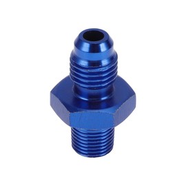 A ABSOPRO Male Flare Reducer Hose Fitting Adapter TF-AN4-1/8 NPT Fuel Line Connector Aluminum Blue