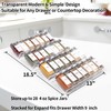 Clear Acrylic Spice Drawer Organizer, 4 Tier Seasoning Jars Drawers