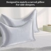 HOMBYS Curved Pillow Cases Queen Size 2 Pack-Silky Satin Side