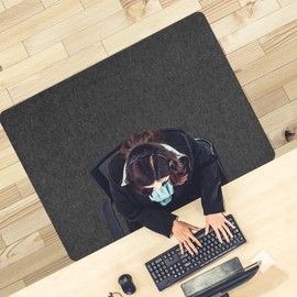 Placoot Office Chair Mat for Hardwood Floor & Tile 55''x35'' Desk Rolling Chairs Electrostatic Adsorption Large Anti-Slip-Recyclable Material Office/Home, Rectangle-grey