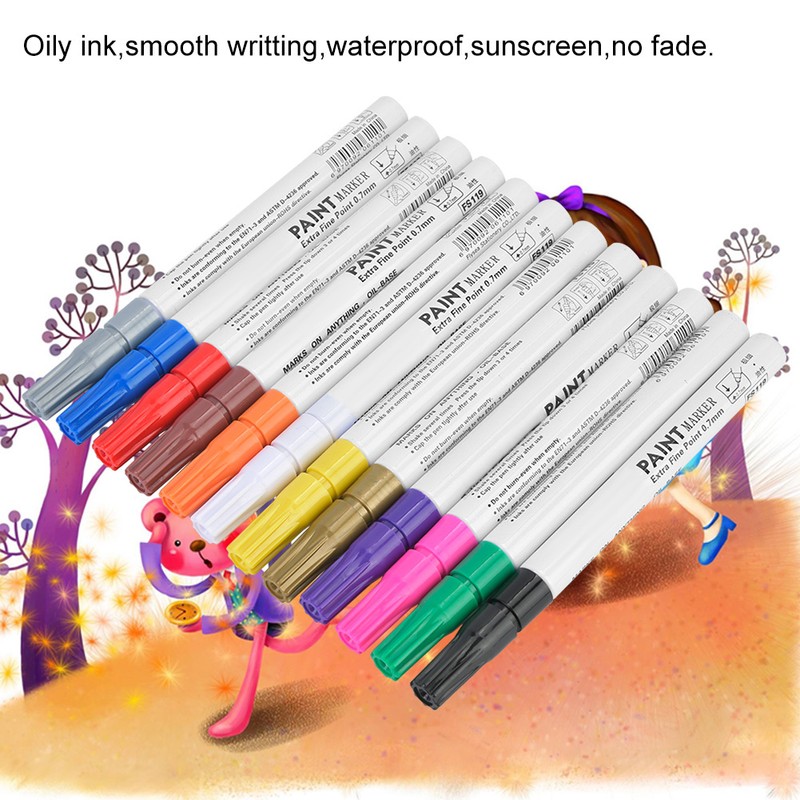 Popular Needle Tube Small Paint Pen White Graffiti Marker Complementary