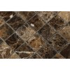 Emperador Dark Spanish Marble 2 X 2 Mosaic Tile, Polished
