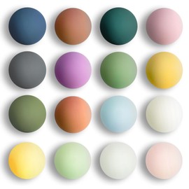 Qualsen 16pcs Cute Colorful Fridge Magnets – Strong Matte Macaron Refrigerator Magnets for Locker, Whiteboard, Classroom – Decorative Magnetic Stickers for Girls, 16 Colors