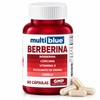 Berberina 60 Cápsulas | Suplemento Alimenticio con Vitamina E, Cúrcuma,