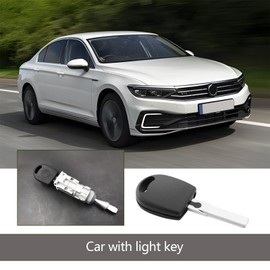 VGOL LED Light Plastic Car Key Cover - Compatible with VW Golf Polo Beetle