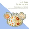 Crab Suction Plate with Suction Cup Base Silicone Divided Plate