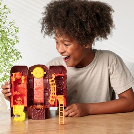 Treasure X Lost Lands Skull Island Lava Tower Micro Playset, 15 Levels of Adventure, Survive the Traps And Discover 2 Micro Sized Action Figures, Will You Find Real Gold Dipped Treasure?