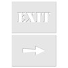 Exit and Arrow Stencil Set - Small Exit Word and