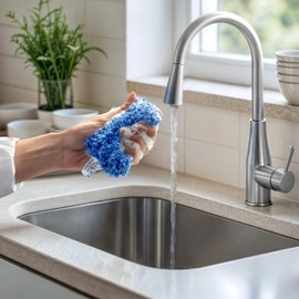 Silva Premium Microfibre Sponges (Mix, 9 Pieces - Pack of 3) - Large Sponge Set with High Absorbency & Scratch Free - For Thorough Cleaning in Kitchen, Bathroom & More