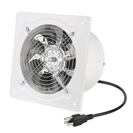 Nalle 8 inch Exhaust Fan 80W 500CFM Through-wall installation Ventilation Fans 110V Exhaust Smoke Fan with Power Cord for Kitchen,Bathroom,laundry room,Garage (white)