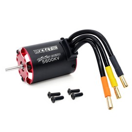 Surpass Hobby Brushless Motor, Supersonic 3650 5600kv 3.175mm Bullet Black for 1/10 RC Car Vehicle
