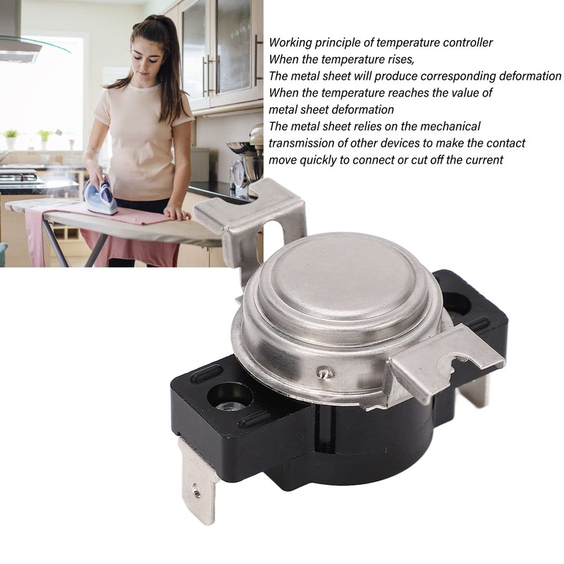 Kadimendium 2Pcs Thermostat Switch Sensitive Auto 250V 25A KSD302R Dual