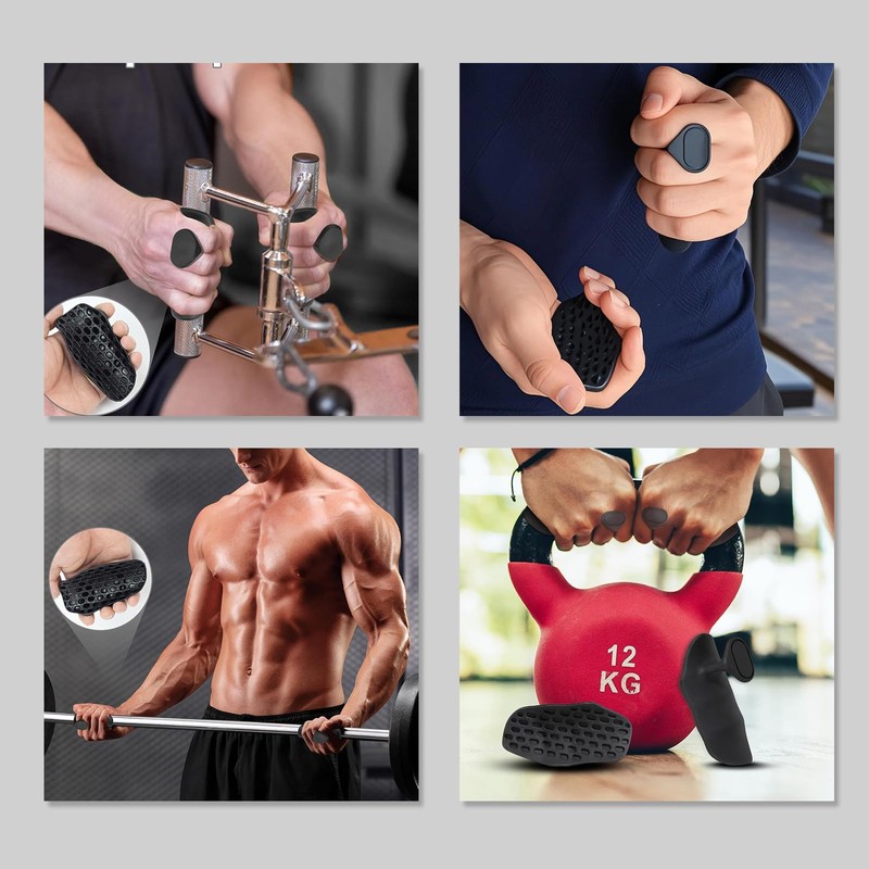 Anti Slip Workout Grips Ergonomic Rubber Gym Hand Protectors for