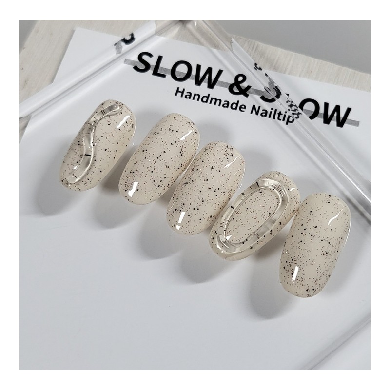 [Sl&Sul Nail Tips] Clump Nail – Square / [슬앤슬네일팁] 깨알덩어리네일