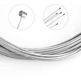 10 x Brake Cables Bowden Cables with 10 x End Sleeves End Caps Brake Cable Inner Cable Bicycle Brakes Cable 1.75 m for Bicycle MTB