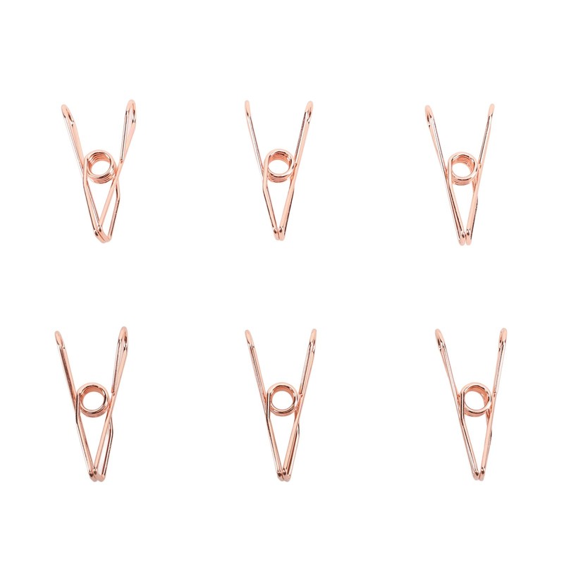 60pcs Wire Clothes Pins Antislip Creativity Metal Wire Hollow Out