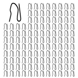 120 Pcs Curtain Hooks for Drapes, Drapery Pinch Pleat Hooks Pins for Curtains Stainless Steel Heavy-Duty Offset Pin-on Drapery Hooks Accessories Supplies for Window Door Shower Curtain (Black)