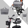 Multi Pocket Wheelchair Bag，Side Walker Bag with Water Cup Holder，Wheelchair