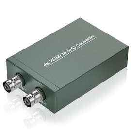 HDMI to AHD Converter, 4K/60Hz HDMI in AHD Out Converter, Support Dual Port Output for HD CCTV Outdoor Home Security Camera System