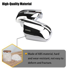 AUCERAMIC Chrome Plated Mirror Covers Trims for 2007-2021 Toyota Tundra for 2007-2020 Toyota Sequoia Side View Full Mirror Back Caps
