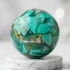 Jabón de Glicerina Artesanal Turquesa, Forma Esférica, 291 g