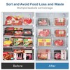 iSPECLE Freezer Organizer Bins - 4 Pack Upright Freezer Baskets
