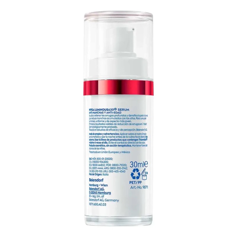 Nivea Luminous630 Sérum Facial Anti-Manchas y Anti-Edad con Ácido Hialurónico