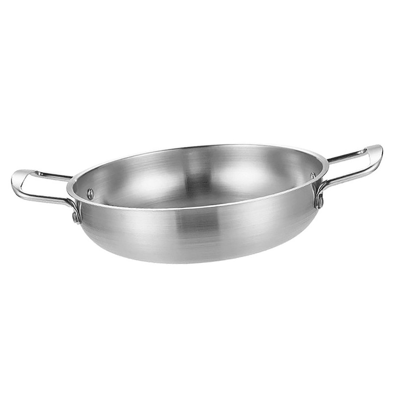 Natudeco Dual Loop Handle Frying Pans 1350 ml Thicken Stainless