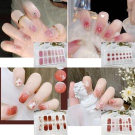 8 Pieces 112 Seals, Gel Nail Seals, Curing Nail Seals, Gel Nails, Just Stick On, Long Lasting, For Hands, Gel Nails, Just Stick On, Pink, Cute, Gel Nails, Curing Type, Self-Nails, Home Nails, Easy to