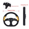 TIYPEOR D-Shaped Racing Adventure Car Steering Wheel 13"/320mm Flat Drift