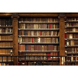 Yeele 12x8ft Wooden Bookshelf Backdrop Library School Books Collection Photography Background Students Adult Artistic Photo Booth Shooting Studio Props