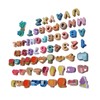 64pcs Lacing Bead Set Wooden Number Fruit Pattern Stringing Beads