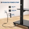 Rolling TV Stand with Power Outlet, Tilt & Swivel Mobile