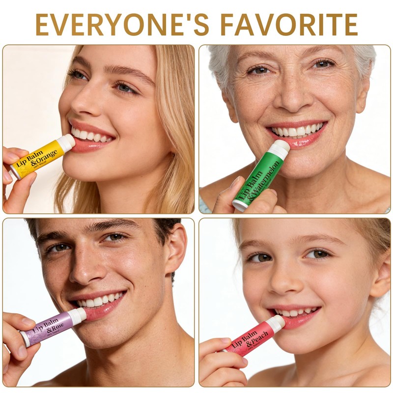 RBUGR 20 Pack Lip Balm Bulk- 12 Flavored Lip Balm